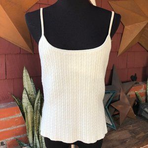 Womens ESS Camisole Light Green Rope Knit Top Built In Bra Nordstrom Rack Sz XL